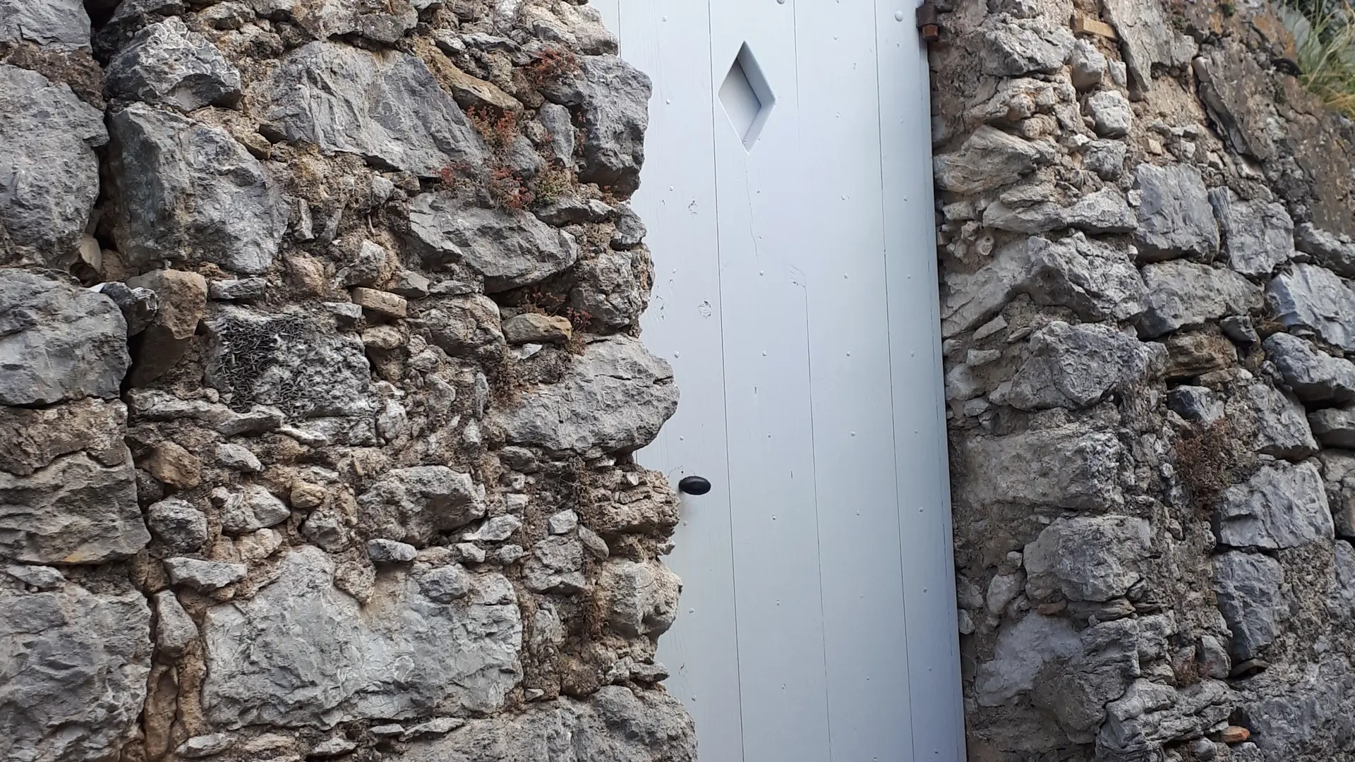 Door opening onto a garden