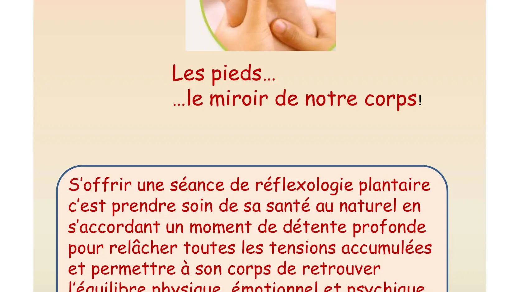 soin de réflexologie