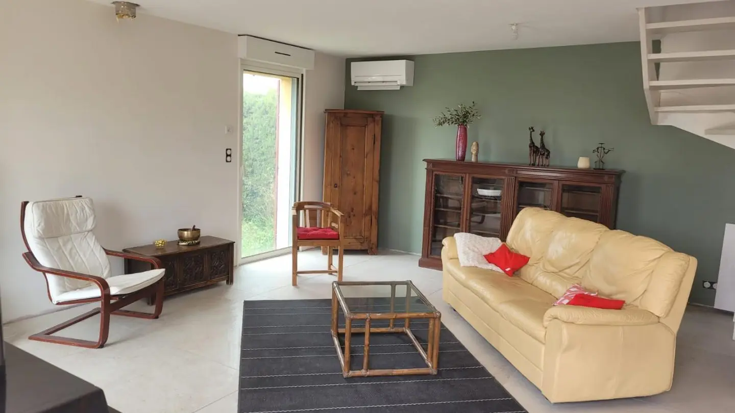 séjour avec l'ancien canapé