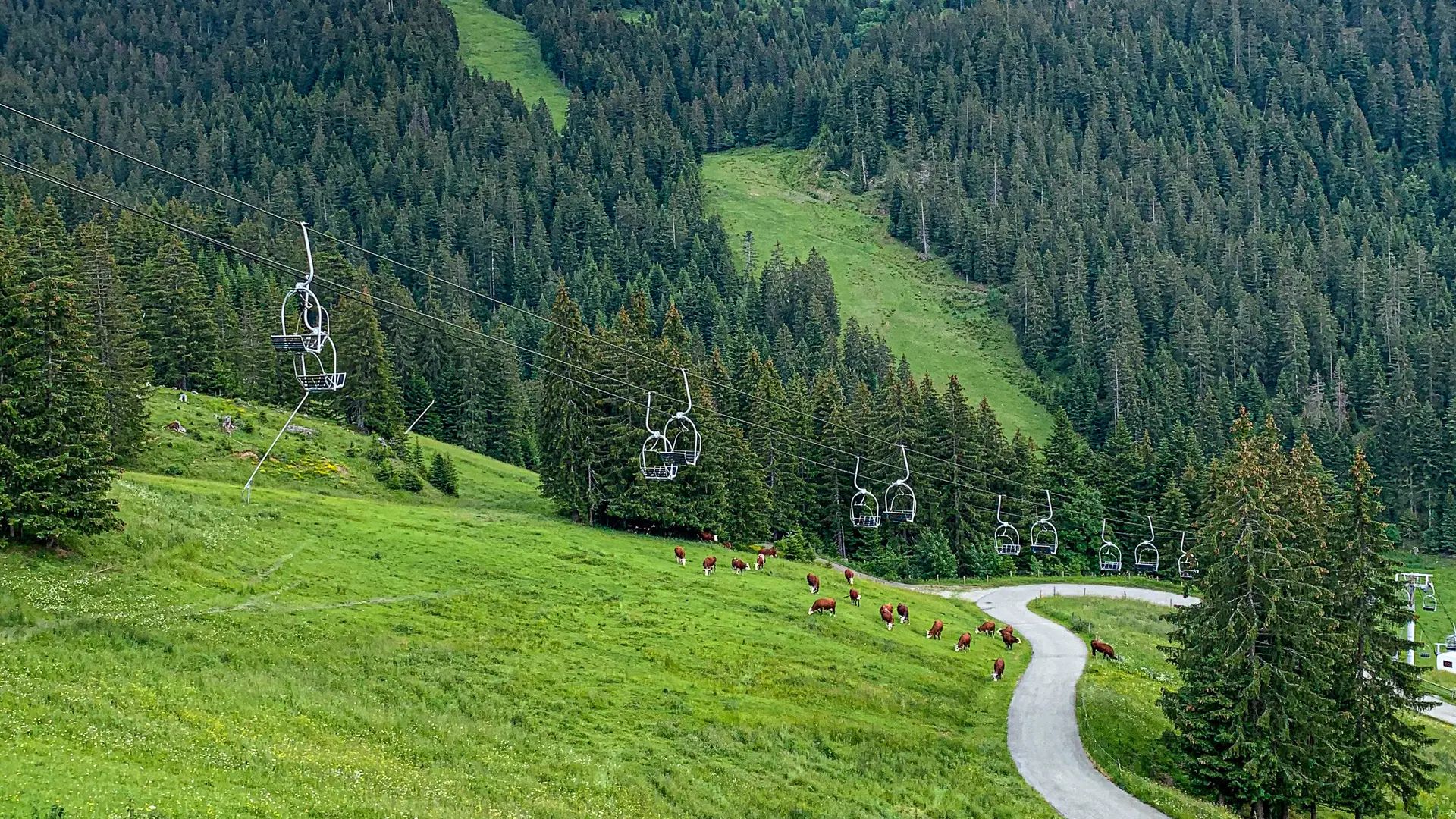 Vue sur les pistes de Braitaz - La Chapelle d'Abondance