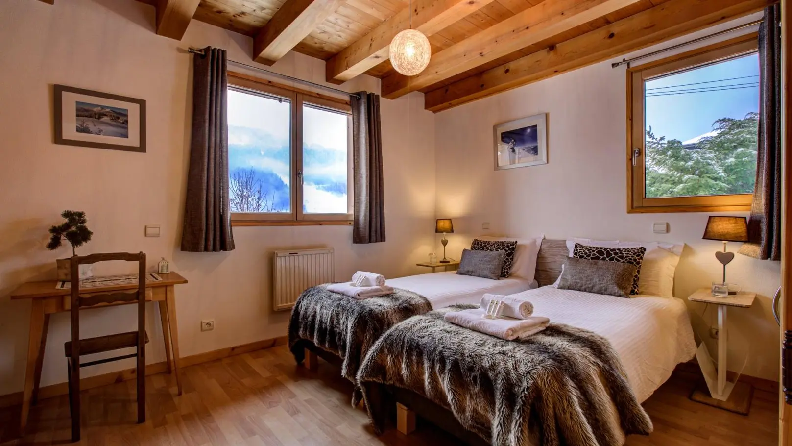 Chambre au rez de chaussée.
Possibilité lit double