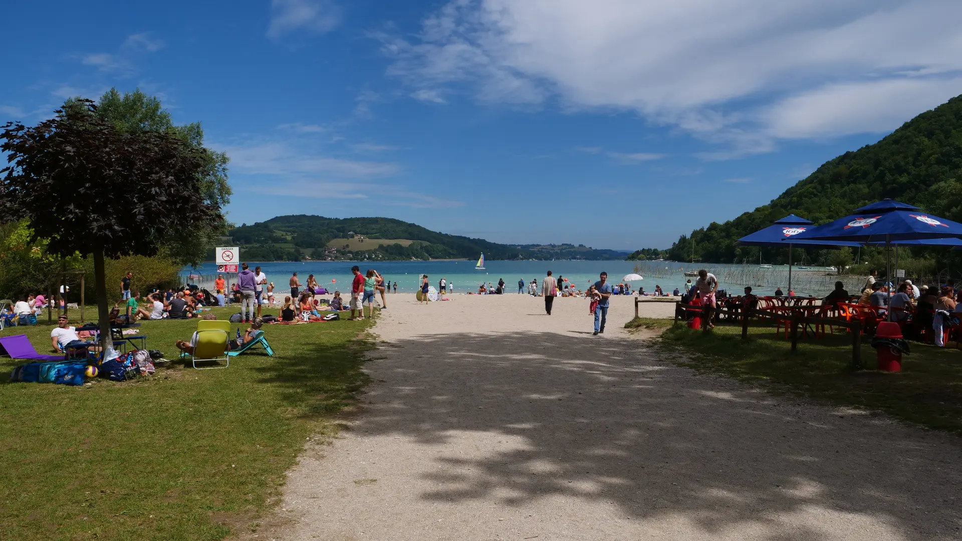 Entrée plage de Charavines