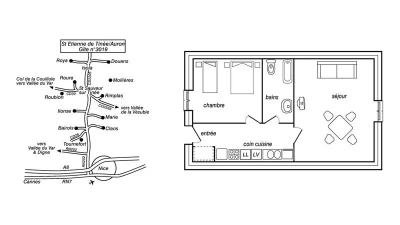 Plan du gîte