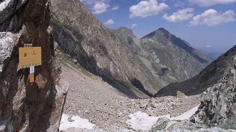 Colle di Finestra, panorama sul versante italiano