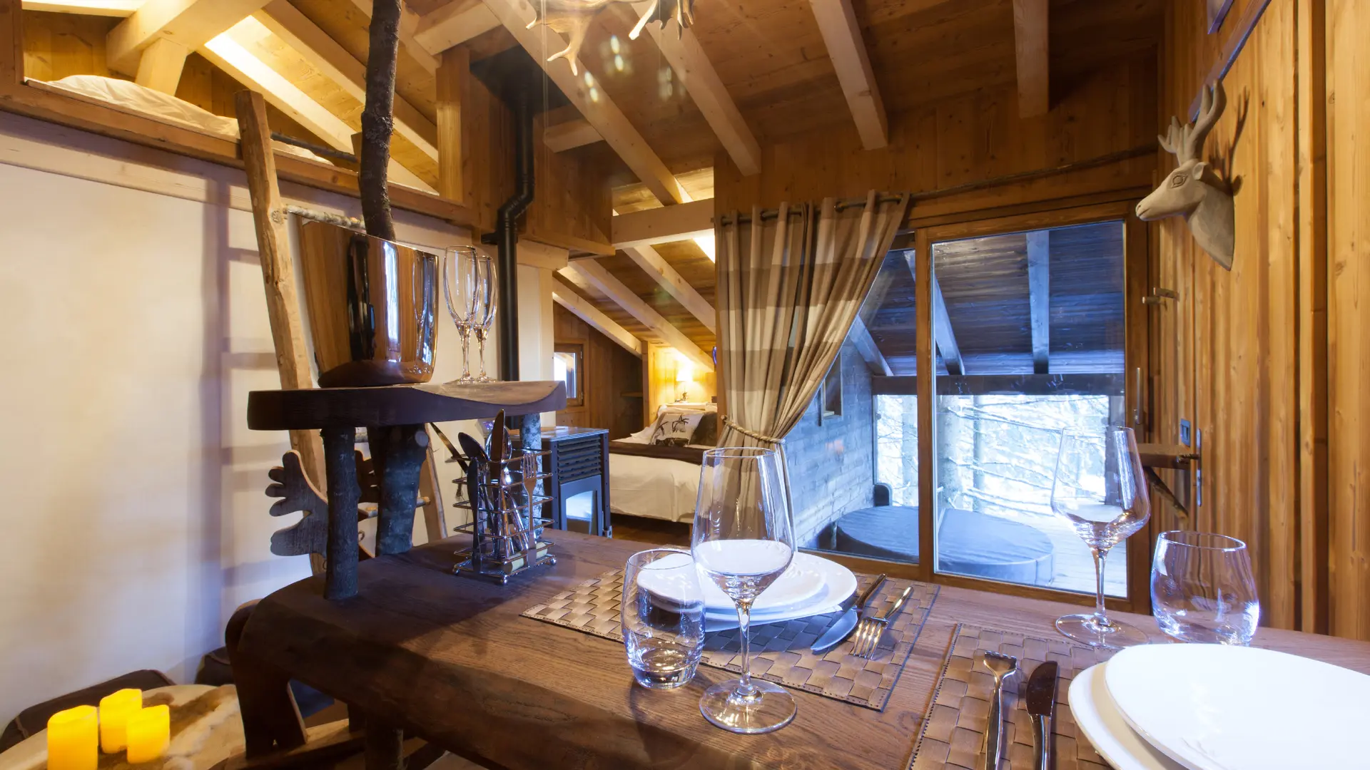 Cabanes entre Terre et Ciel - Intérieur de la Cabane Mont-Blanc
