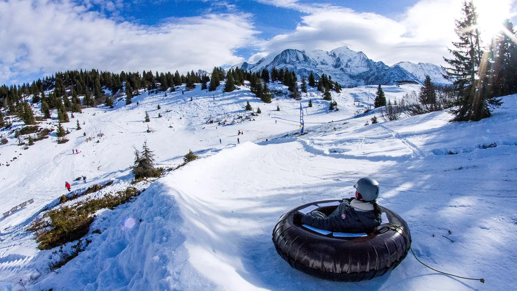 Famille à ski aux Houches
