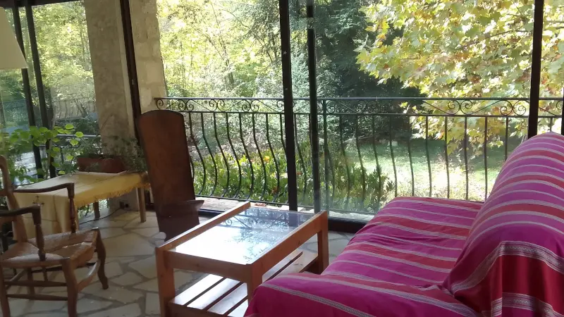 La partie cocooning de la véranda