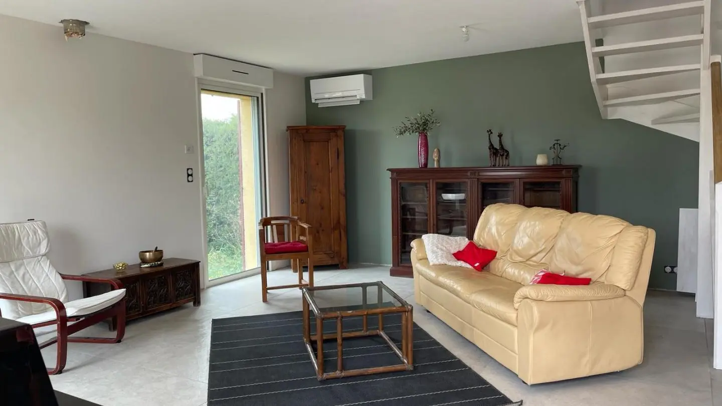 séjour avec l'ancien canapé