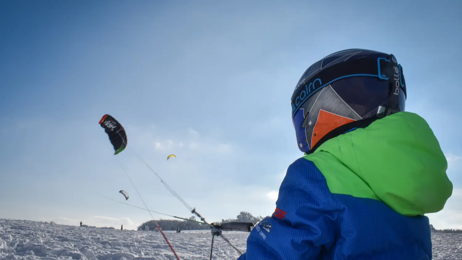 Snowkite au Col de Manse, Champsaur