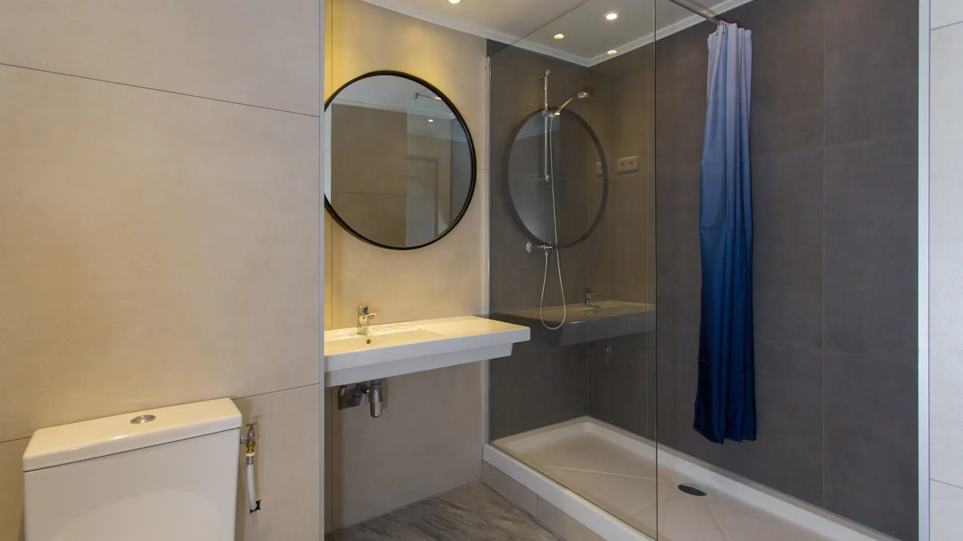 Clean modern bathrooms.