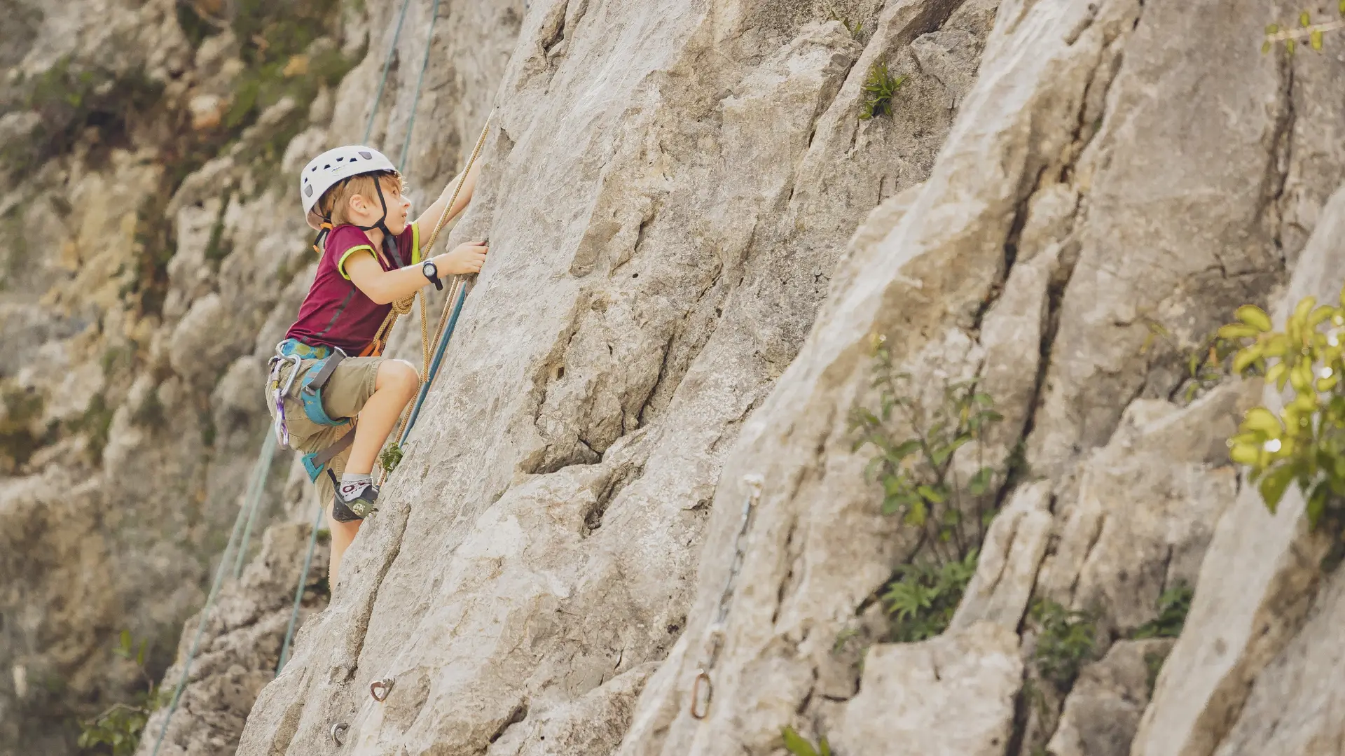 Séance d'escalade au Grand-Bornand pour les 8-12 ans