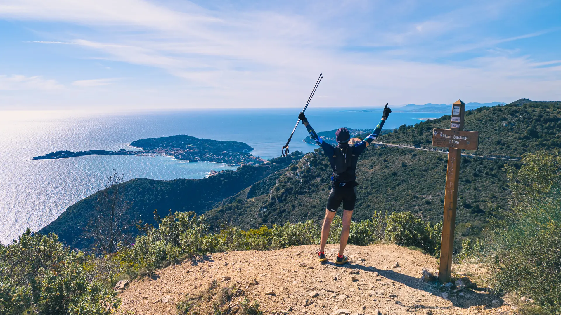 Vue mer pendant un weekend Trail