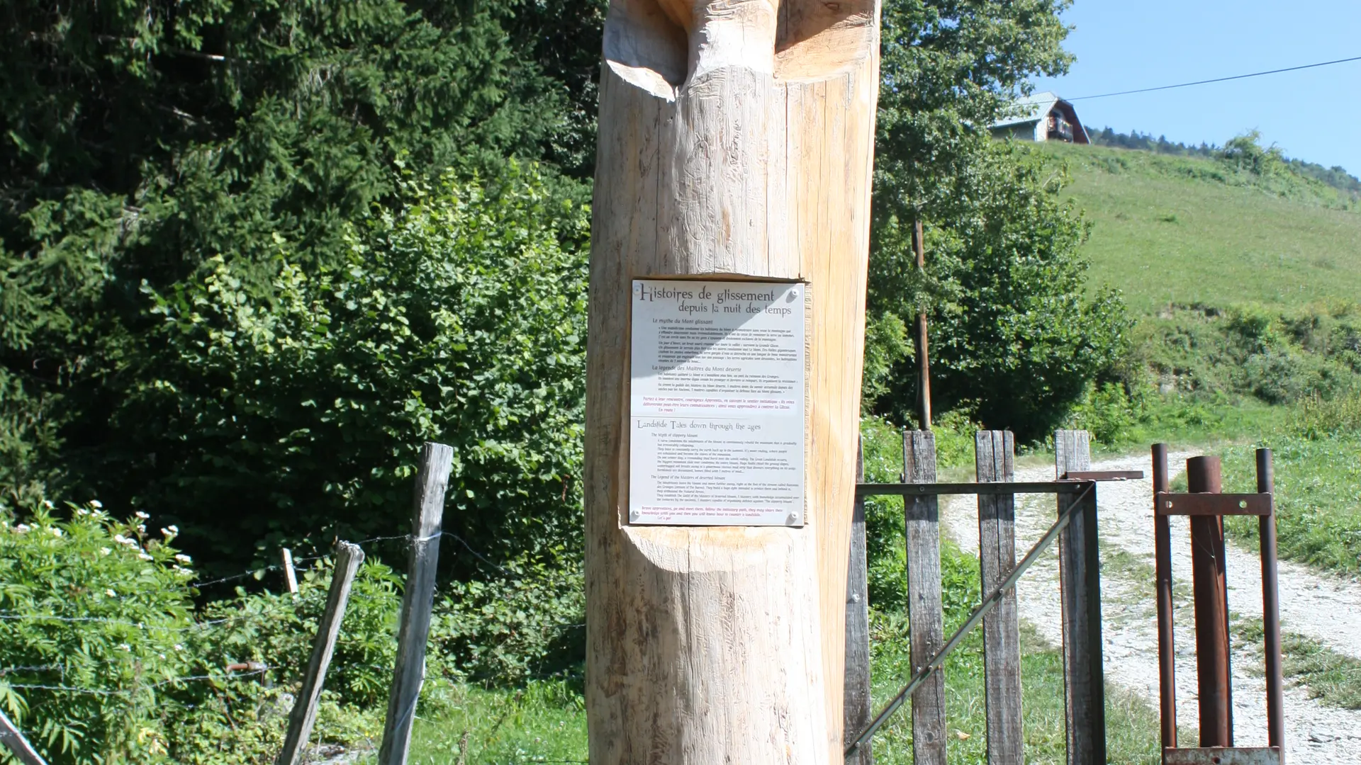 Totem sur le parcours