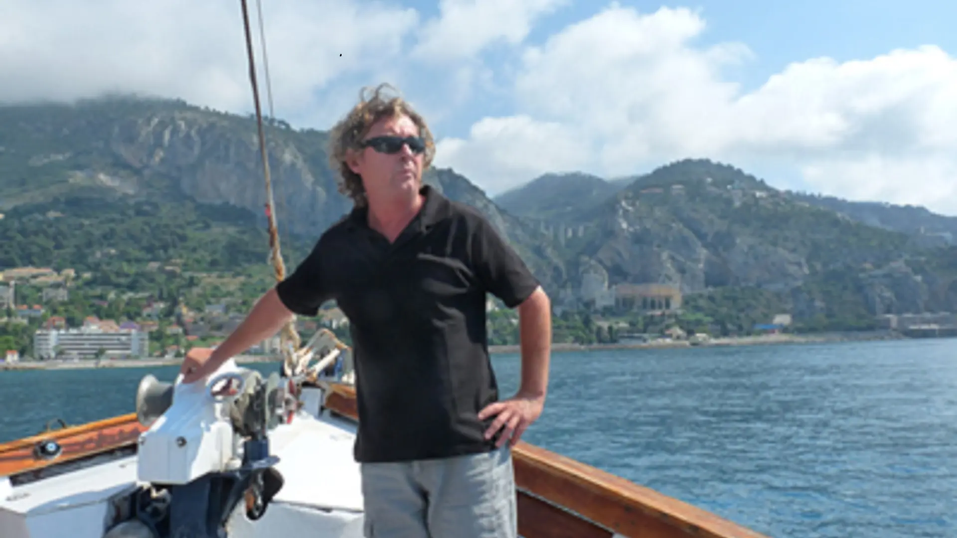 Le capitain Christophe Dubuisson sur le Brigantin