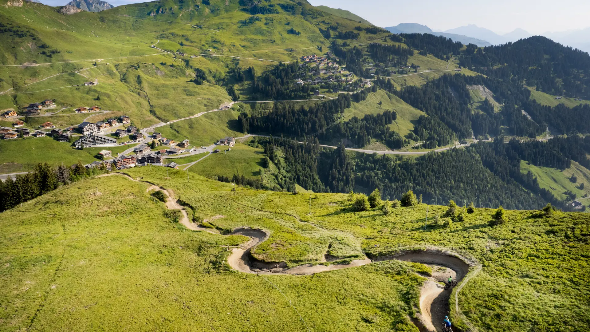 Aerial view of the ‘Crosets’ red track