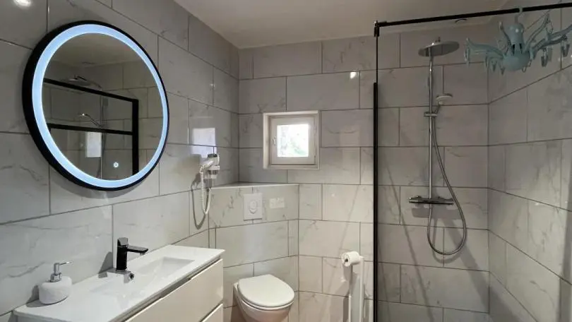 Le gite du Domaine de Bisseret à Montluçon dans l'Allier en Auvergne - salle d'eau/wc
