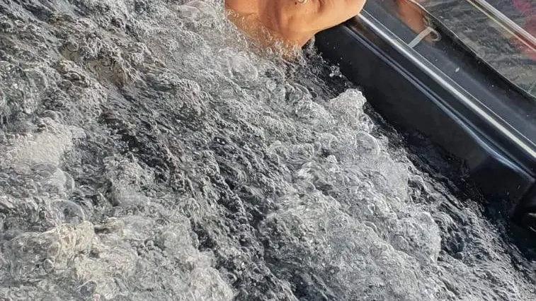 Vue bain à remous