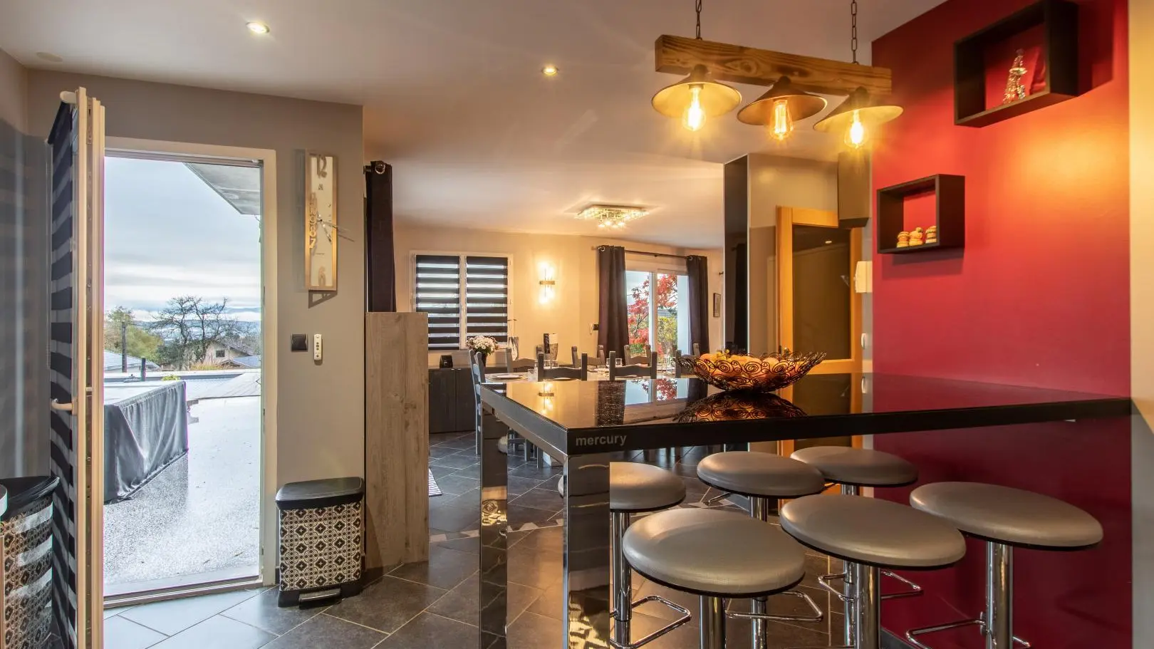 Accès salon extérieur
