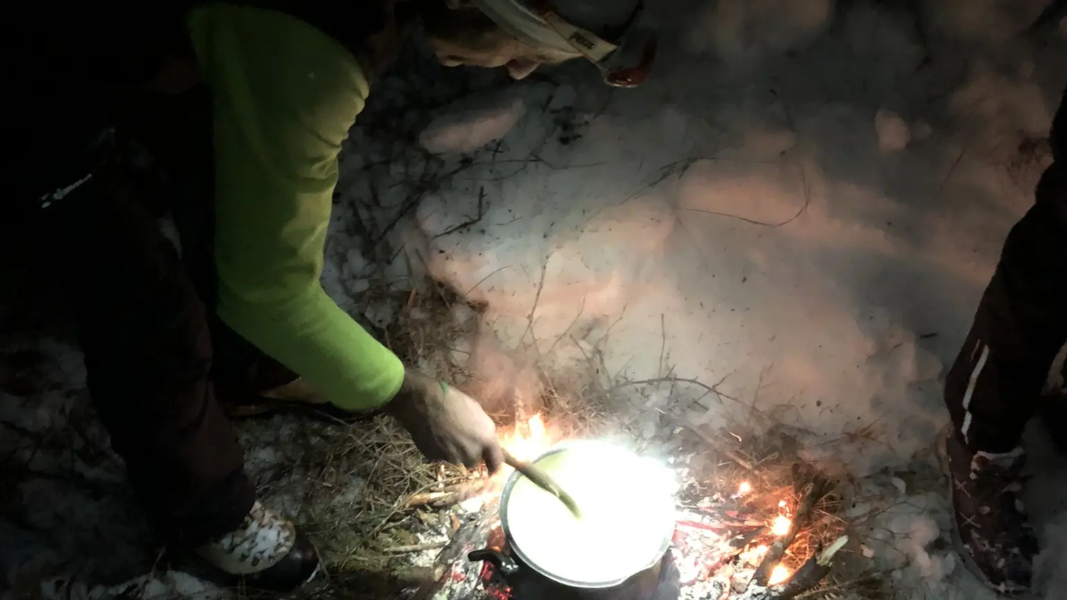 Rando raquette fondue nocturne