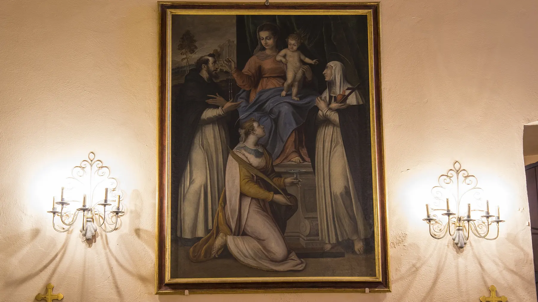 Le Don du Rosaire par Coriolano Malagavazzo - peinture crémonaise à Gassin - https://gassin.eu