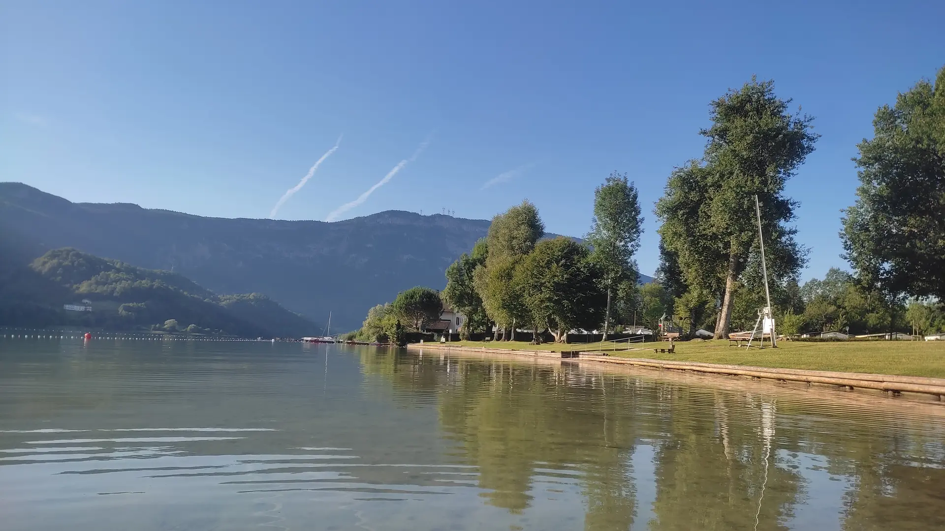 Plage de Pré Argent à Aiguebelette