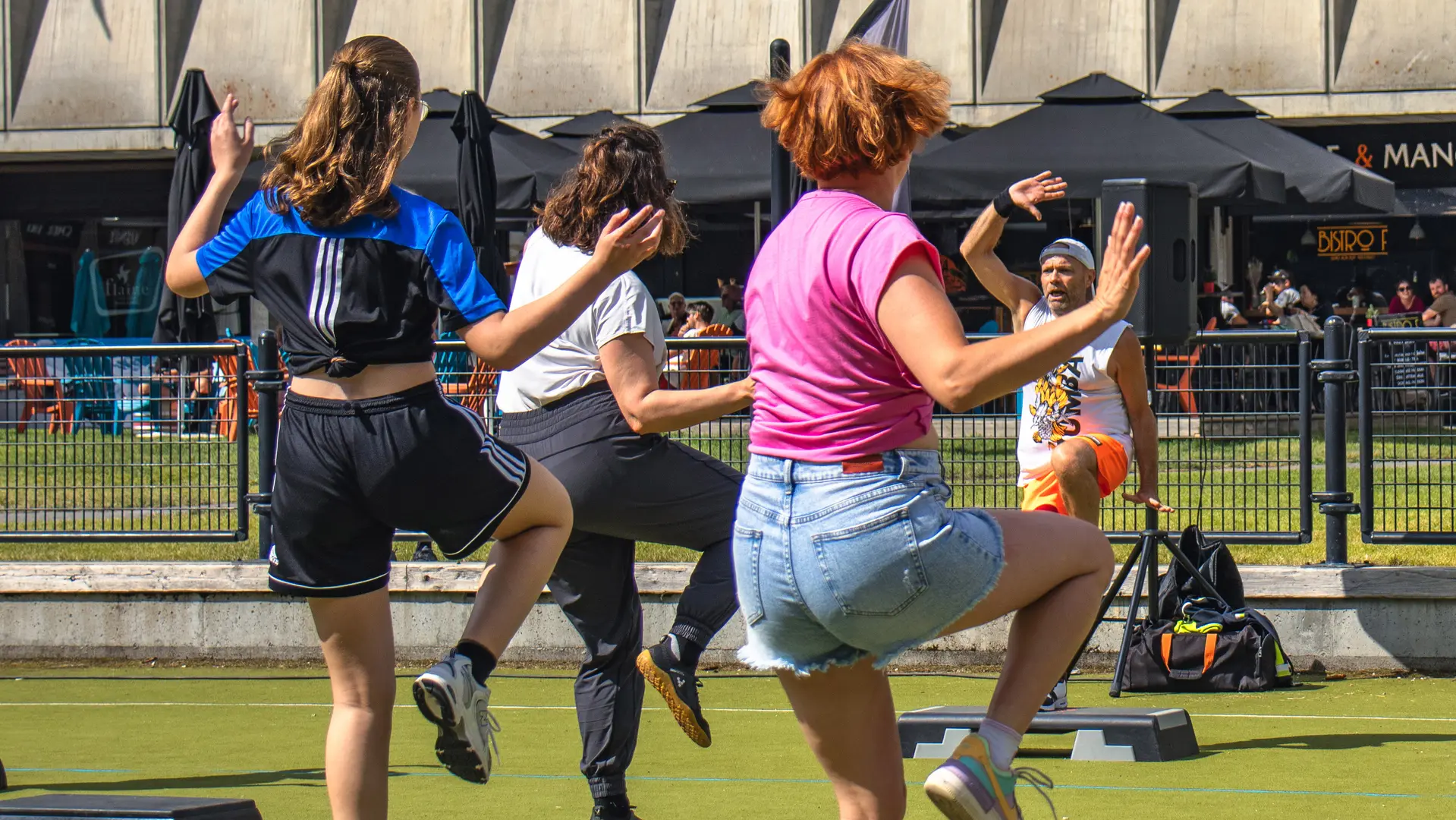 Close-up van de zumba steples