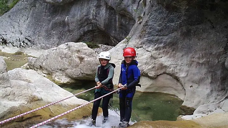 Descente en rappel enfants