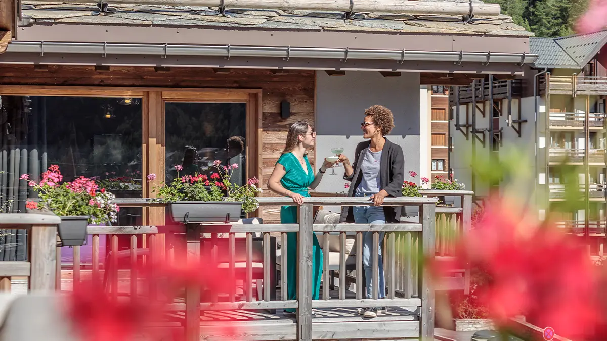 Terrasse été - Victoria Lodge, Friendly Hotel Val d'Isère