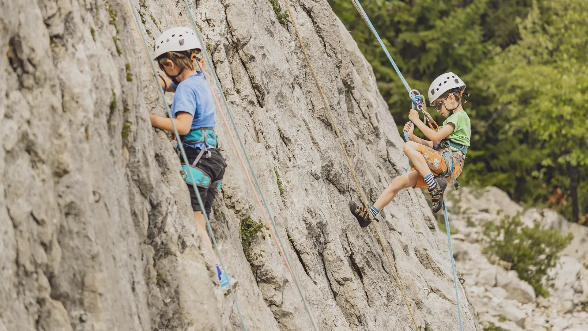 Séance d'escalade au Grand-Bornand pour les 8-12 ans