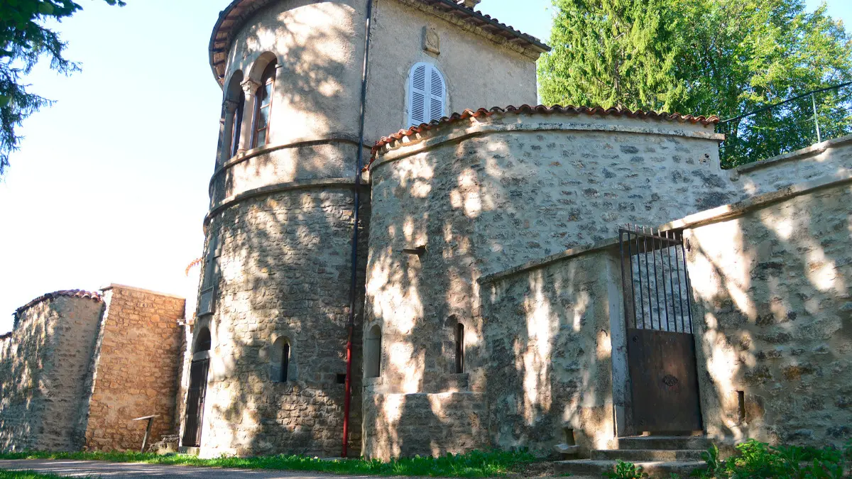 Abbaye de Saint Rambert en Bugey - L'entrée de la crypte