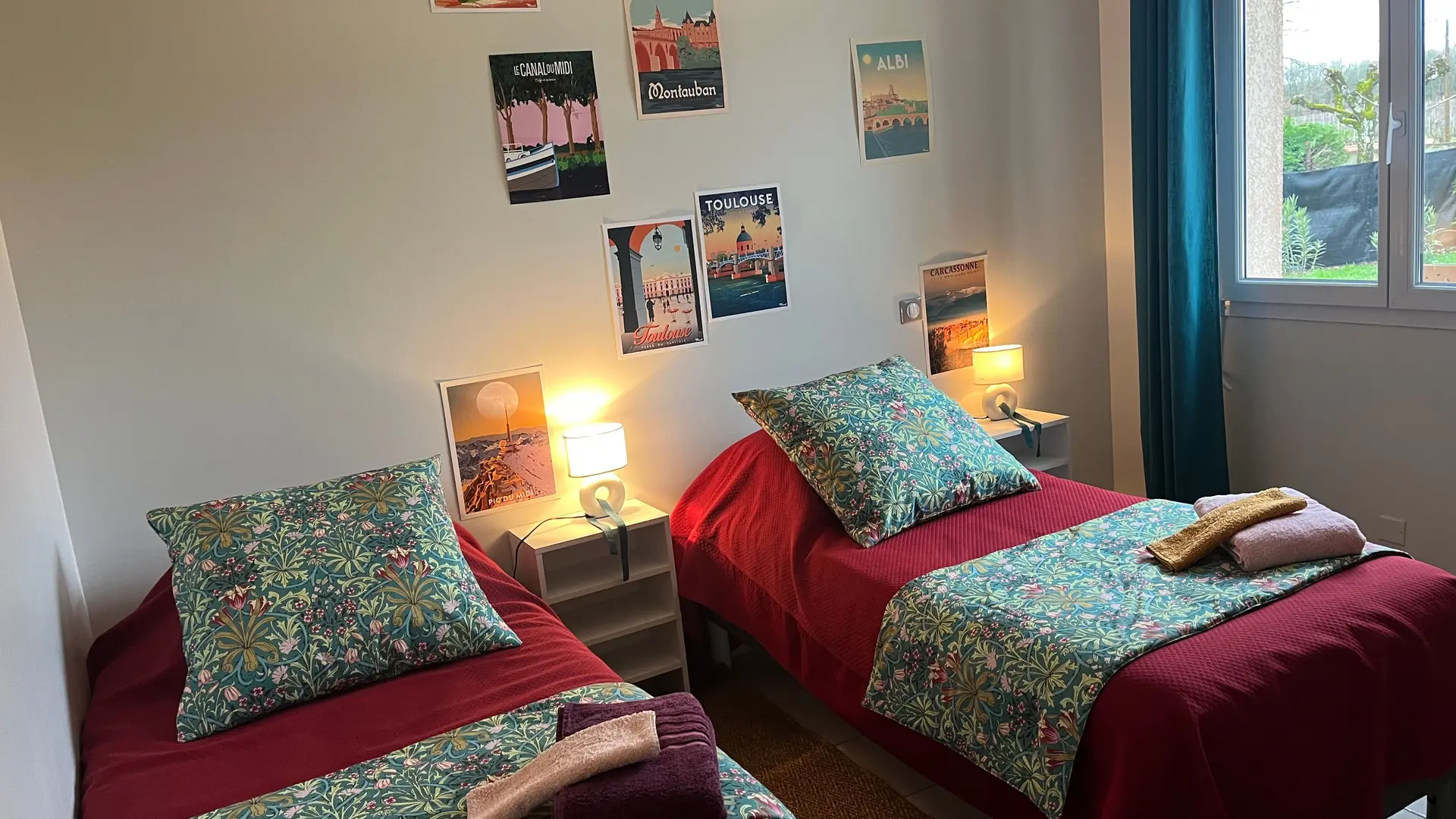 Chambre Émeraude 2 lits 90