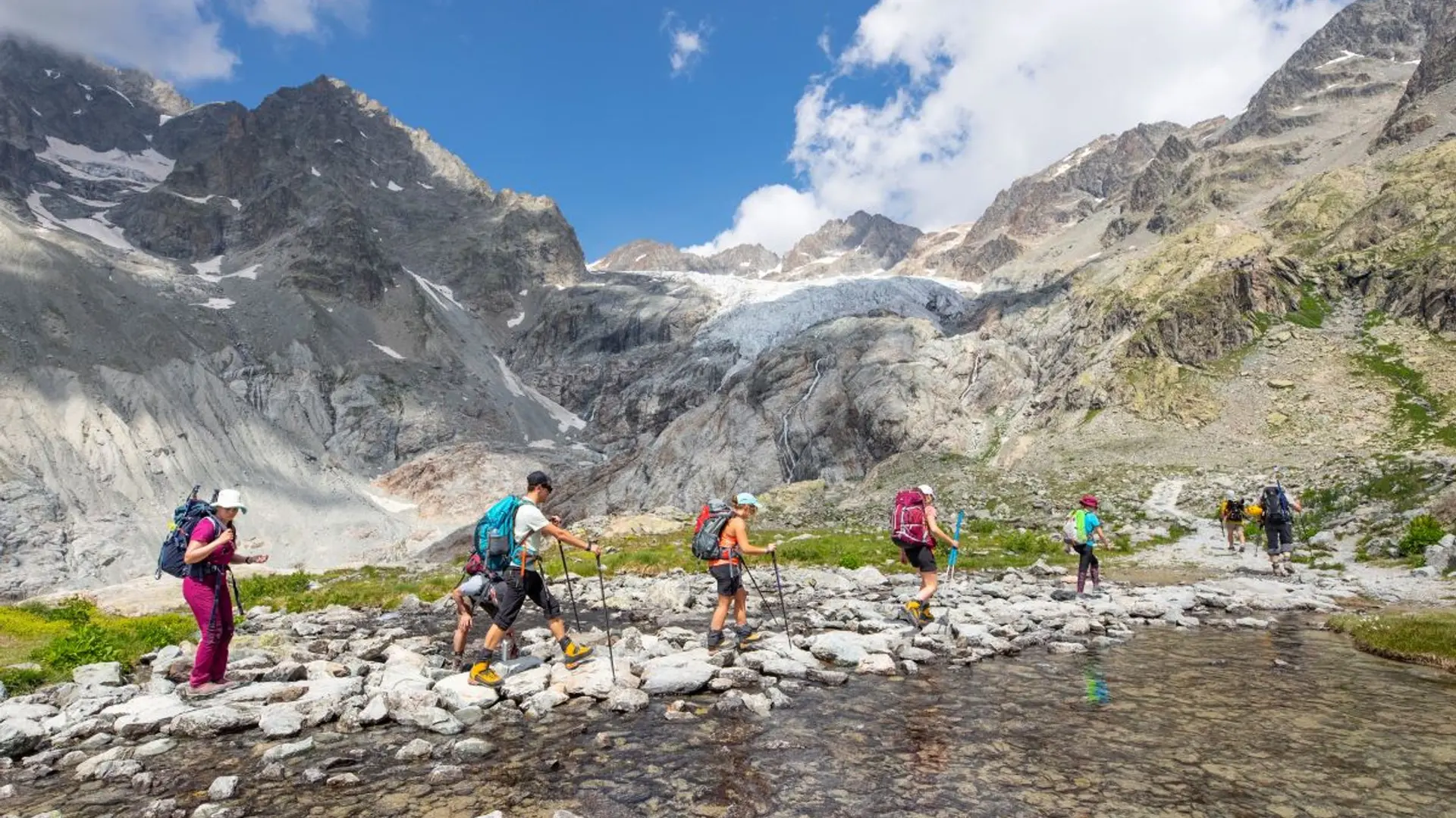 Glacier Blanc et Lac Tuckett approche