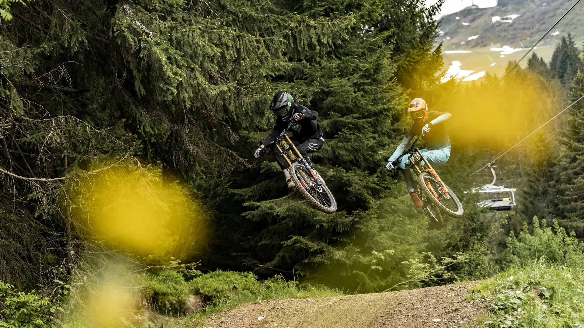 Piste VTT Vink Line partie inférieure -Bike Park de Châtel