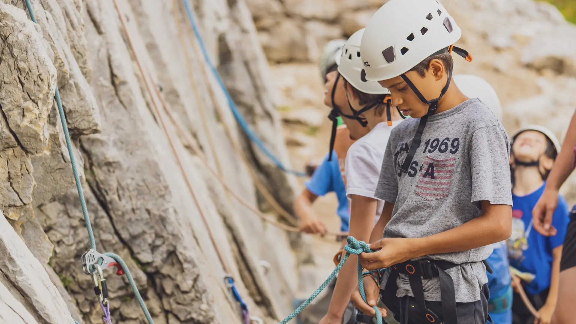 Séance d'escalade au Grand-Bornand pour les 8-12 ans