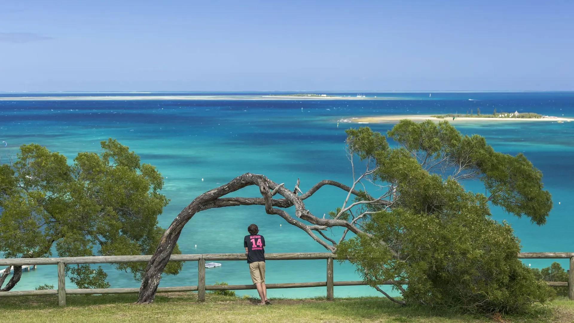 View of the Noumea lagoon from the heights of Ouen Toro