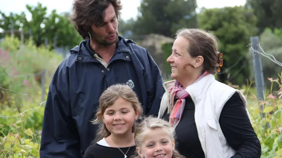 La famille au complet dans nos vignes