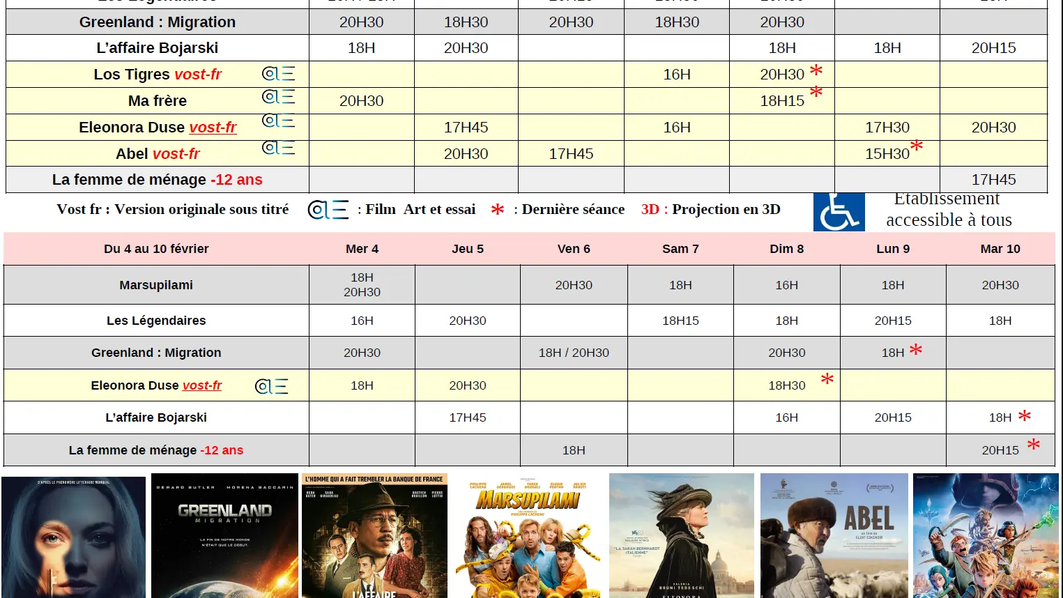 Programme Cinéma Le Poom_Orcières