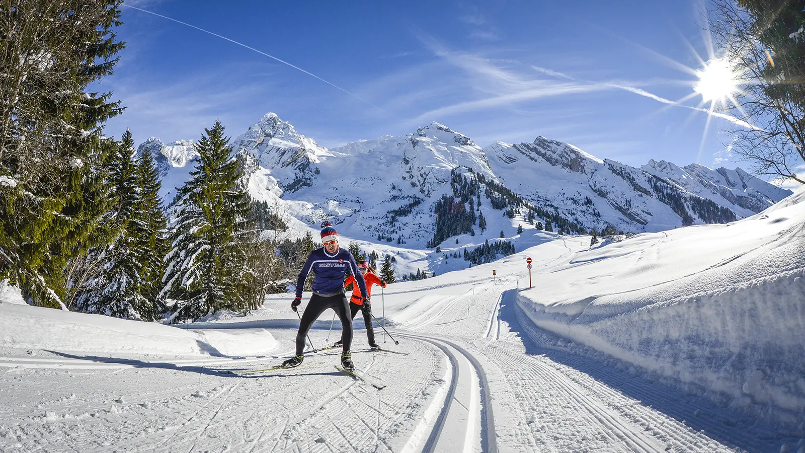 Une vue de rêve en ski de fond
