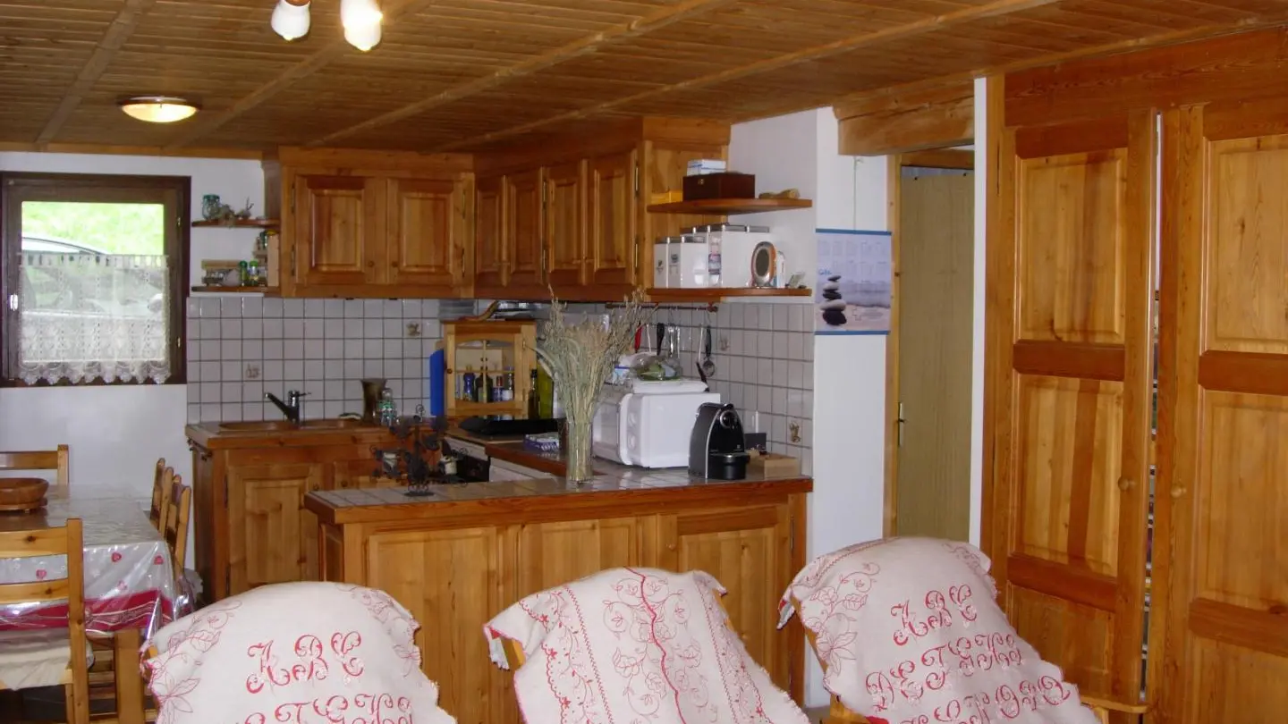 Dining room and kitchen