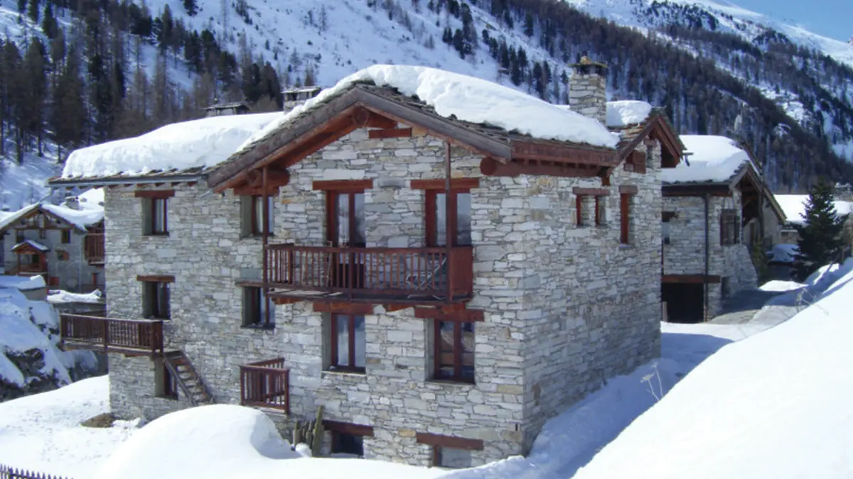 Devanture extérieure hiver - Chalet Bazel Val d'Isère