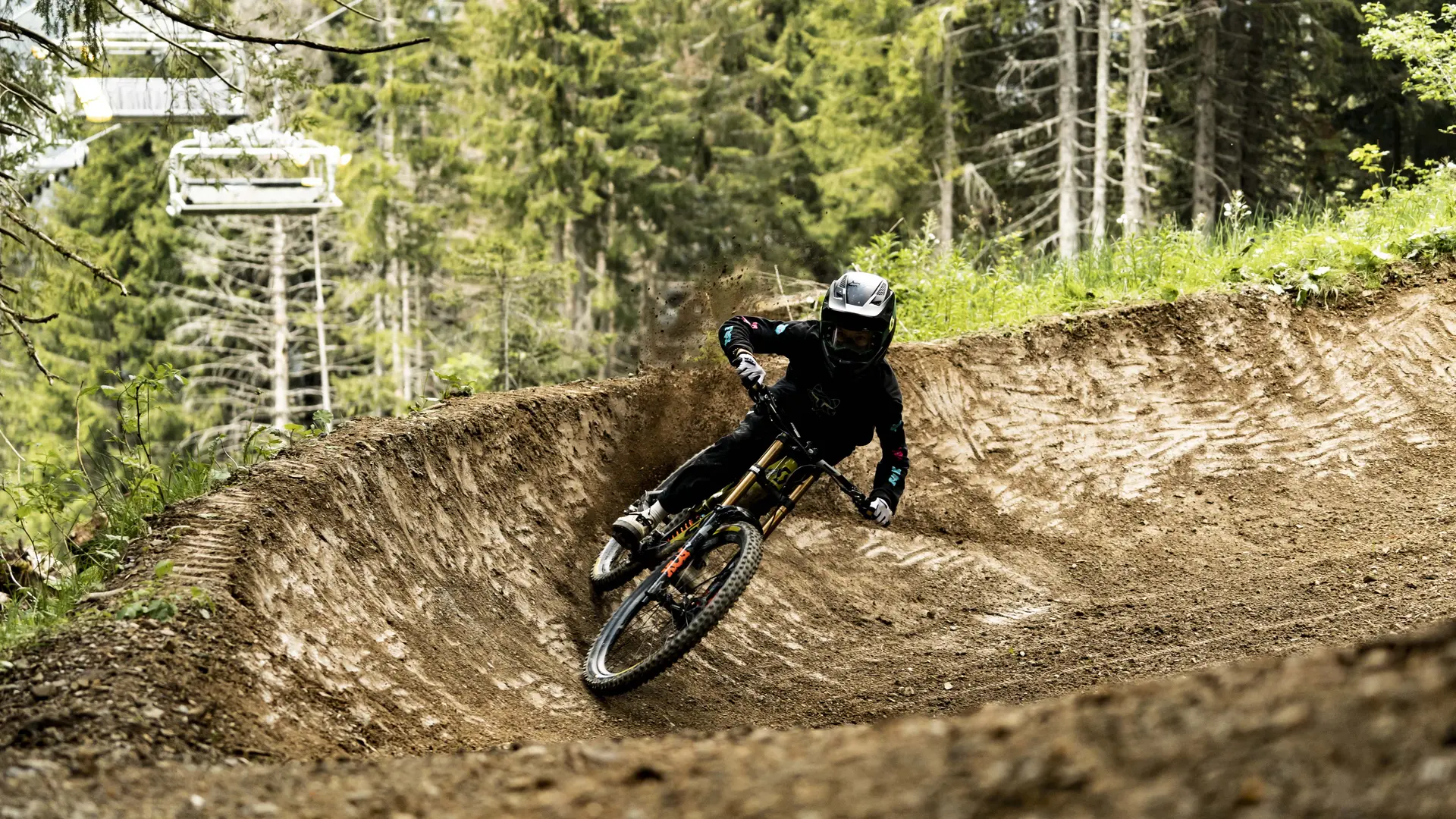 Piste VTT Vink Line partie inférieure -Bike Park de Châtel