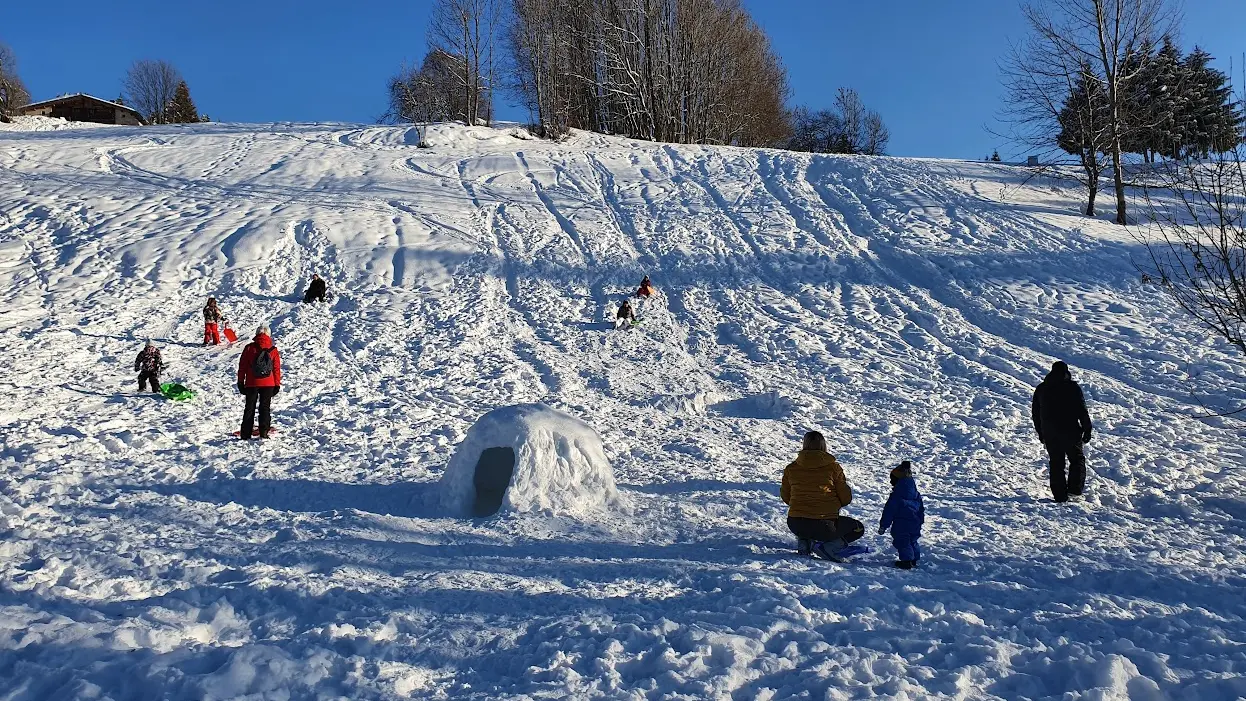 Piste de luge privée