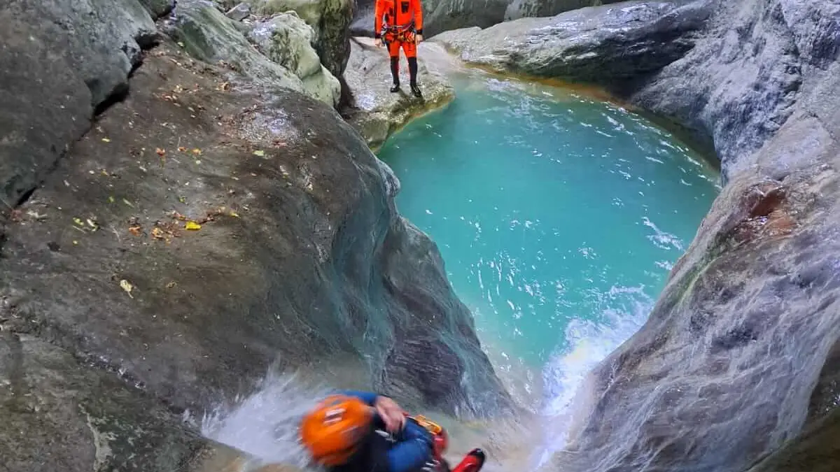 toboggans en canyoning