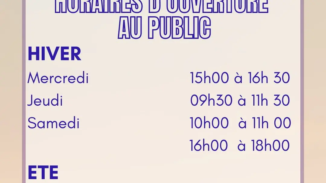 horaires ouverture