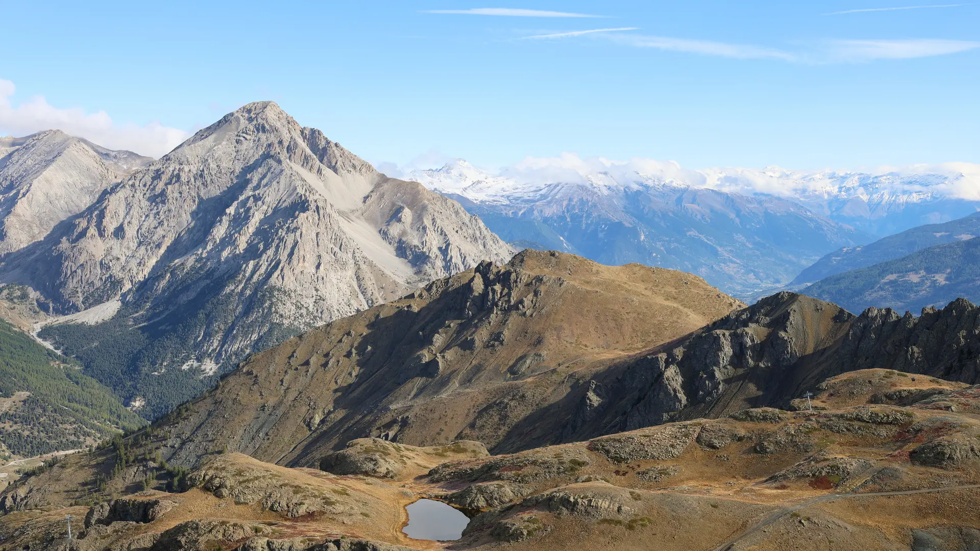 Vue sur le Chaberton depuis le sommet du Chenaillet