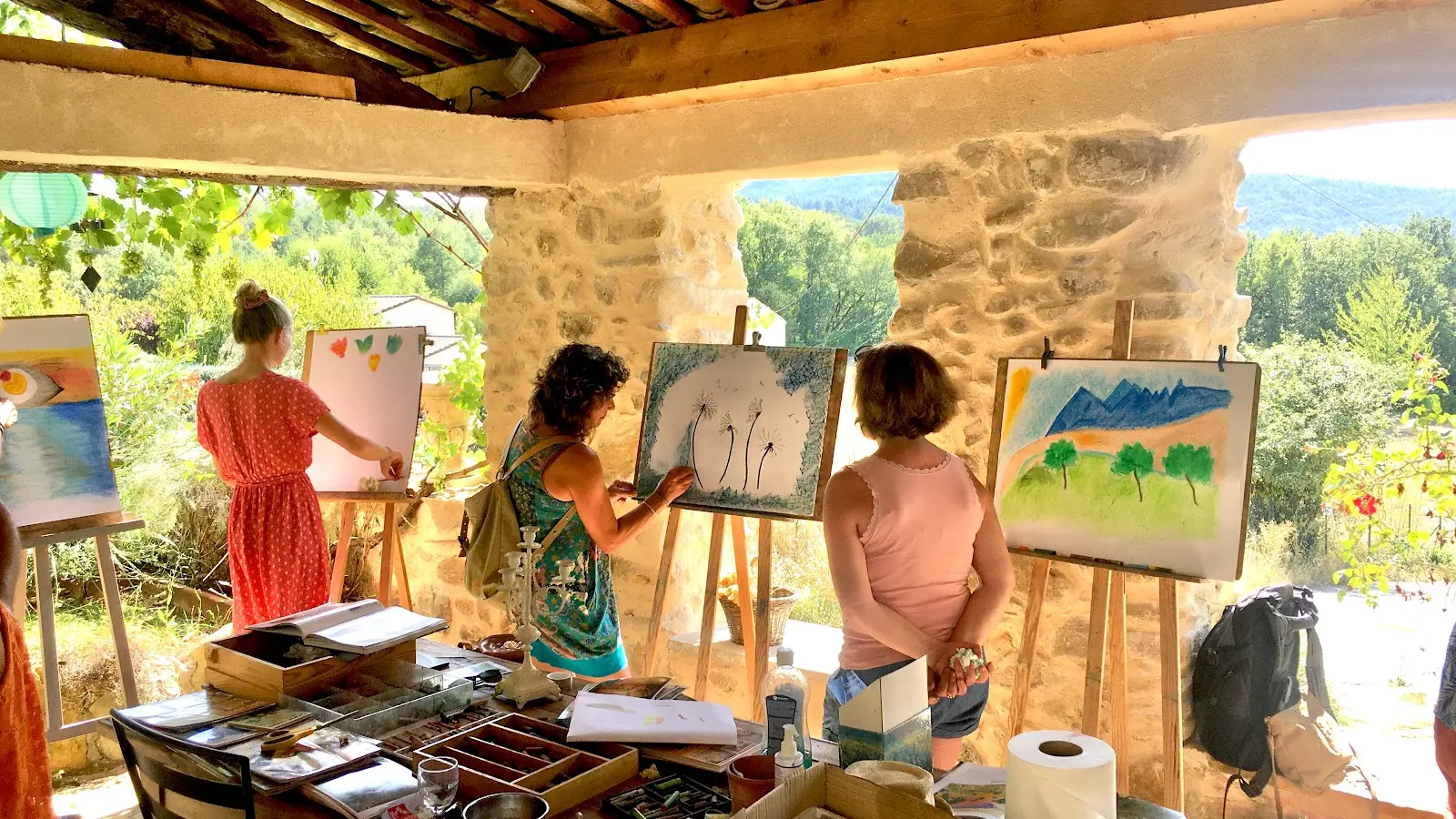 Stages de peinture avec l'atelier La Vie en Couleur