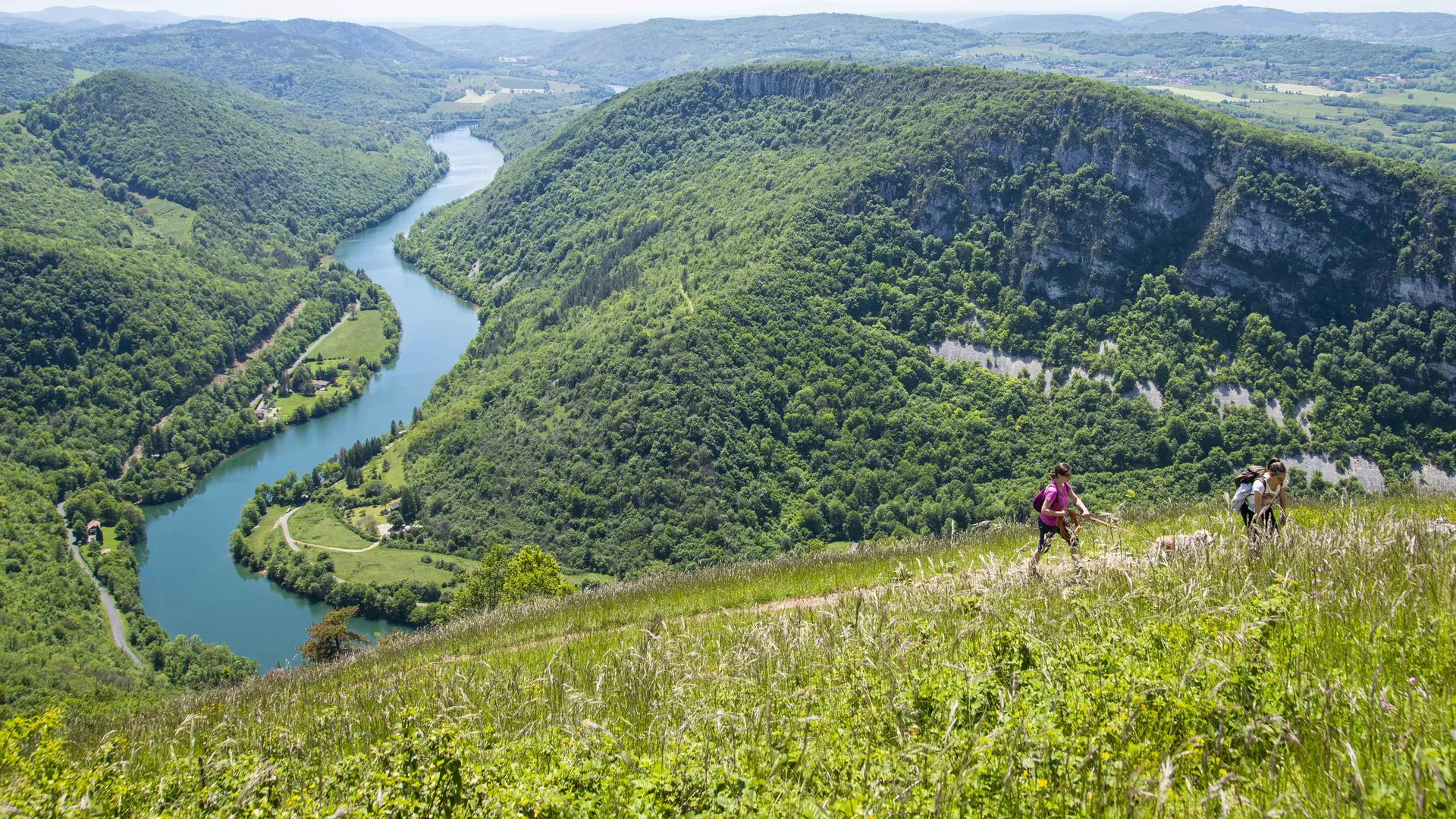 Vue de la rivière d'Ain depuis Balvay