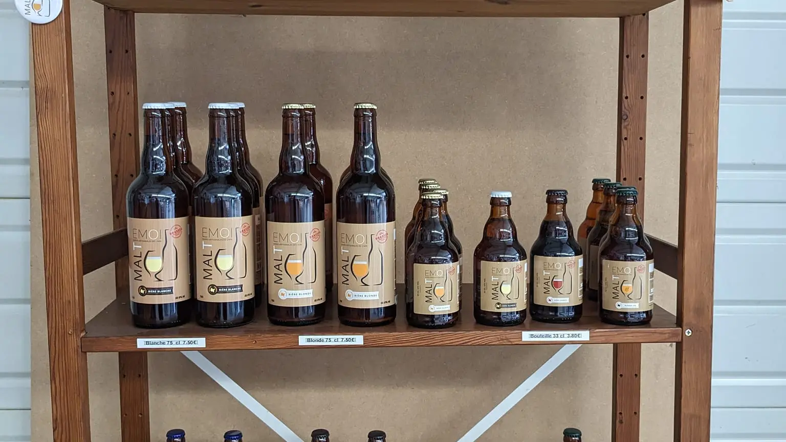 Différentes bières