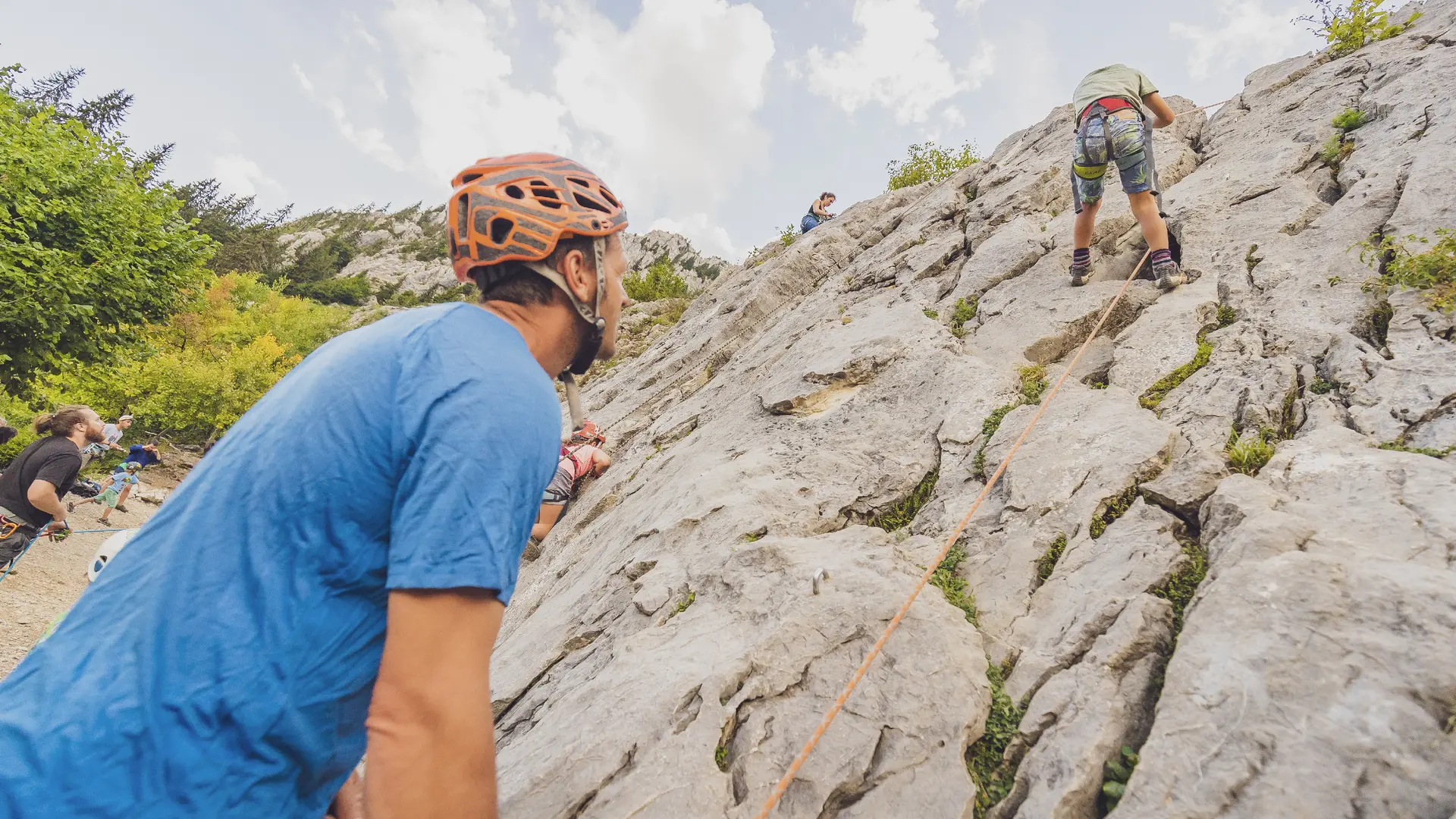Séance d'escalade au Grand-Bornand pour les 5-7 ans