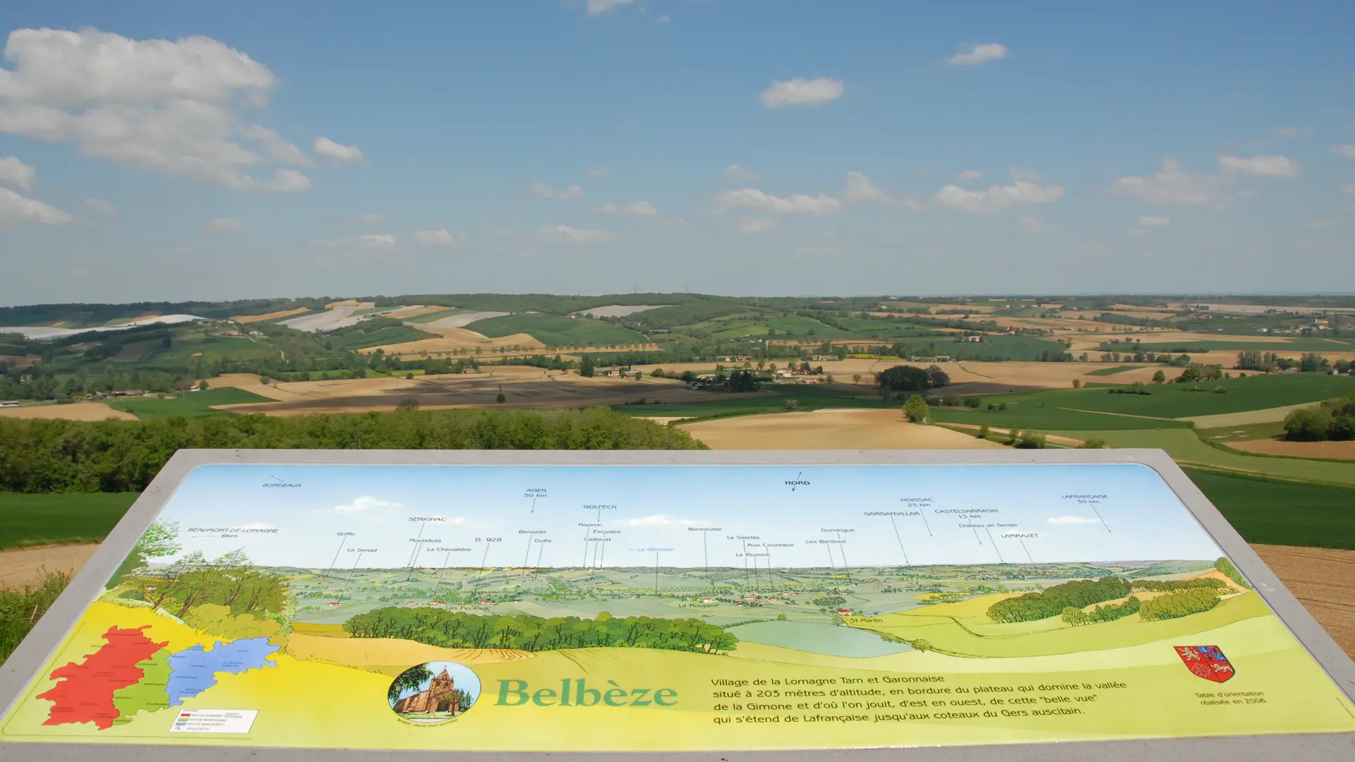 Table orientation Belbeze en Lomagne